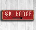 Ski Lodge Arrow Sign