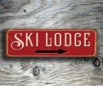 Ski Lodge Pointer Sign