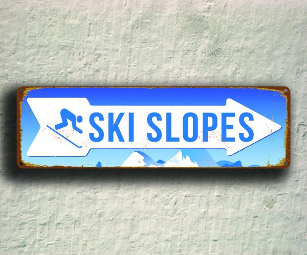 Ski Slopes Directional Sign