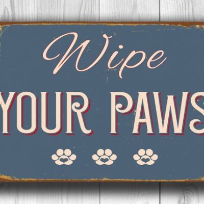 Wipe your Paws Sign