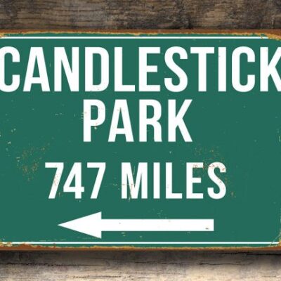 Candlestick Park Distance Sign