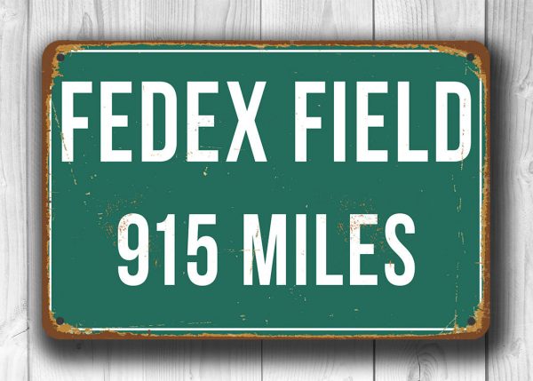 Fedex Field Distance Sign