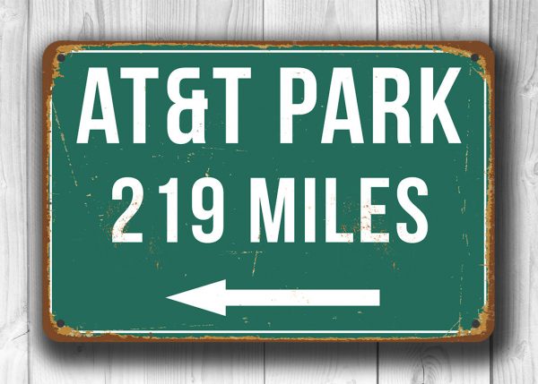 Personalized ATandT Park Distance Sign
