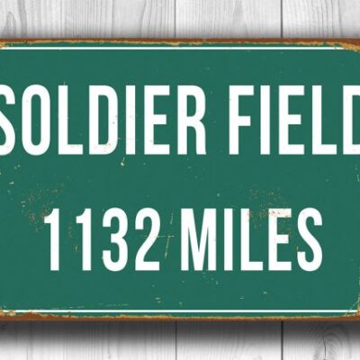 Personalized Soldier Field Distance Sign