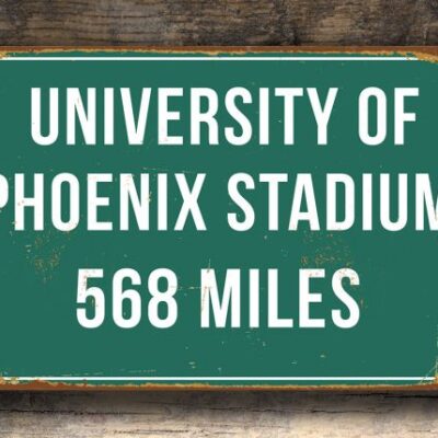 University Of Phoenix Stadium Miles Sign