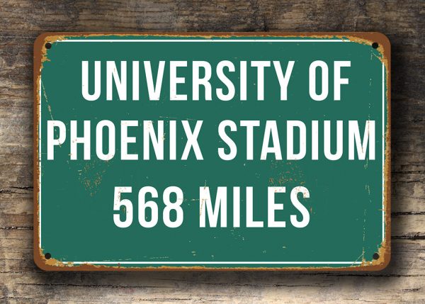 University Of Phoenix Stadium Miles Sign