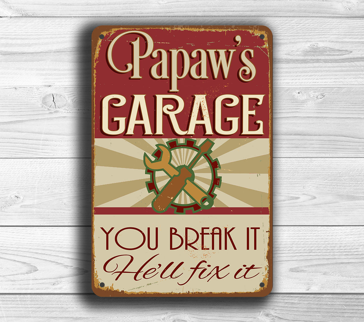 Papaw's Garage Sign