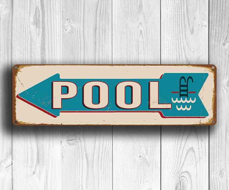 Pool Direction Sign