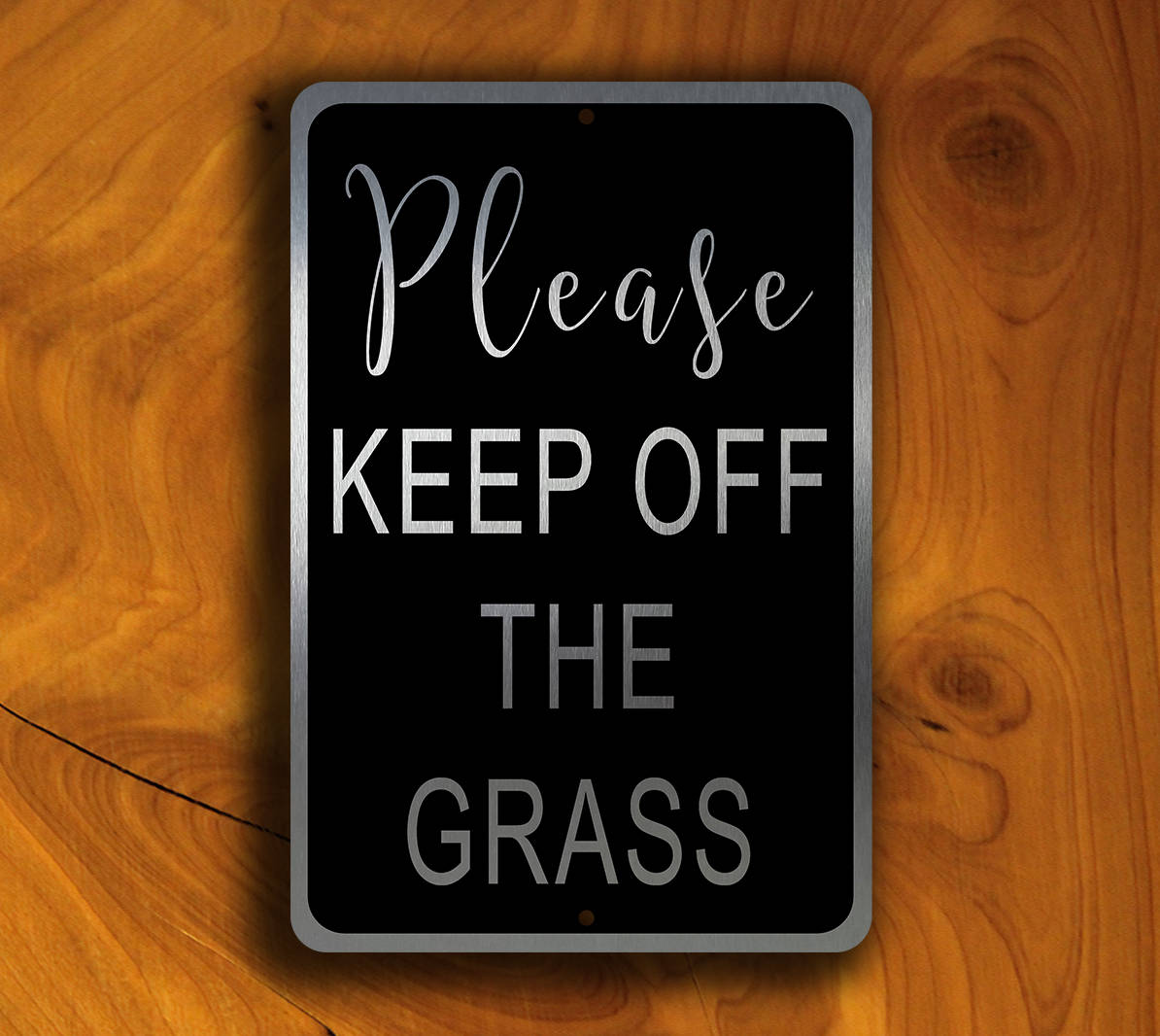 GARDEN SIGNS - Please Keep Off The Grass Sign