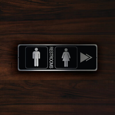 MODERN RESTROOM DOOR Sign