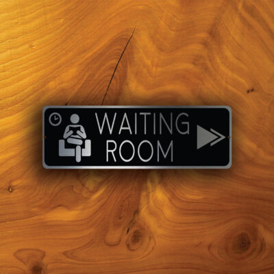 WAITING ROOM Pointer SIGN