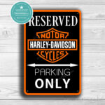 Classic Metal Signs – Harley Davidson Parking Sign 1