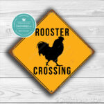Classic Metal Signs Rooster Crossing Sign 2