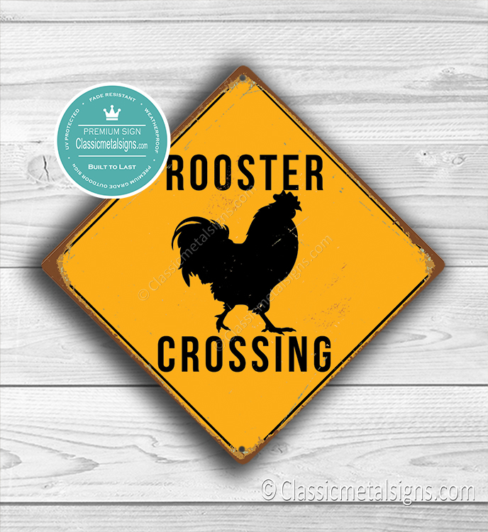 Rooster Crossing Sign