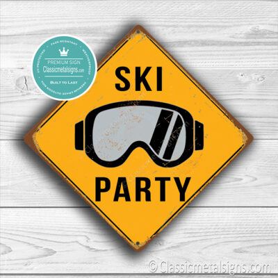Ski Party Sign