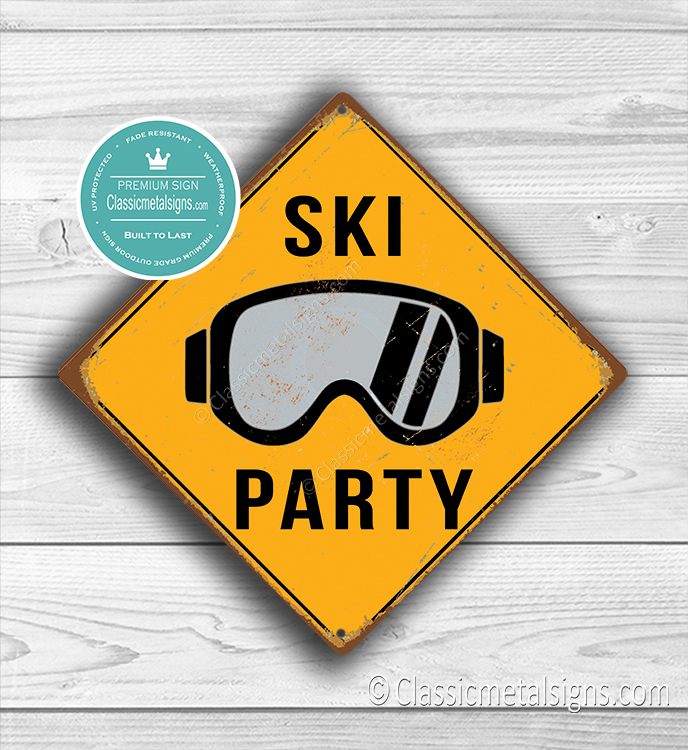 Ski Party Sign