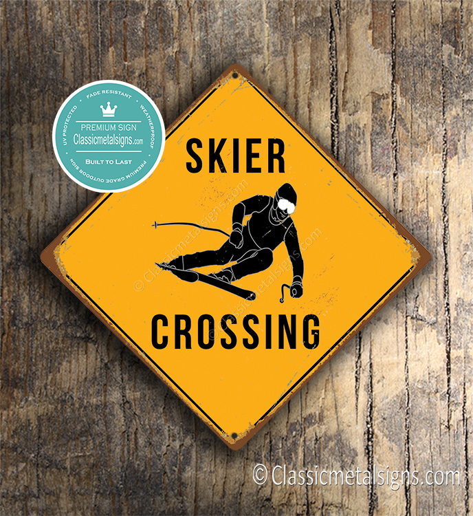 Skier Crossing sign