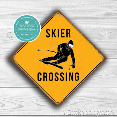 Skier Crossing signs