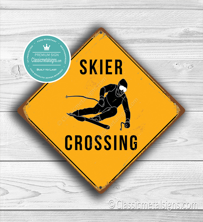 Skier Crossing signs