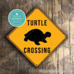 Classic Metal Signs Turtle Crossing Sign 2