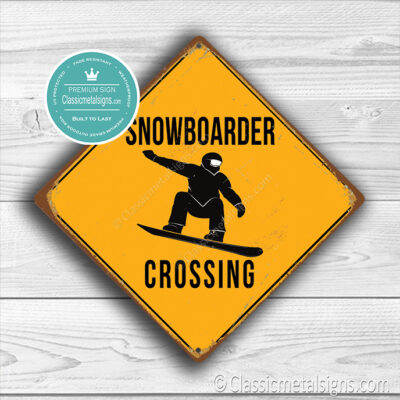 Snowboarder Crossing sign