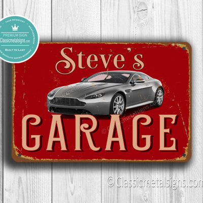 Personalized Astin Martin Garage Sign