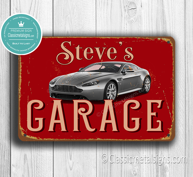 Personalized Astin Martin Garage Sign
