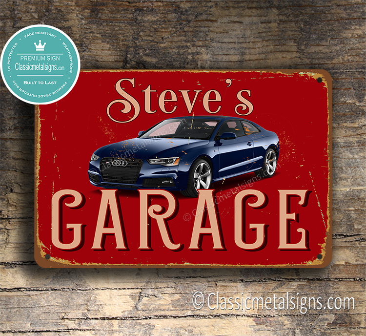 Personalized Audi Garage Sign