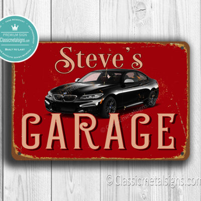 Personalized BMW Garage Sign