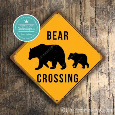 Bear Crossing Sign