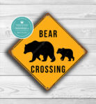 Bear Crossing Sign