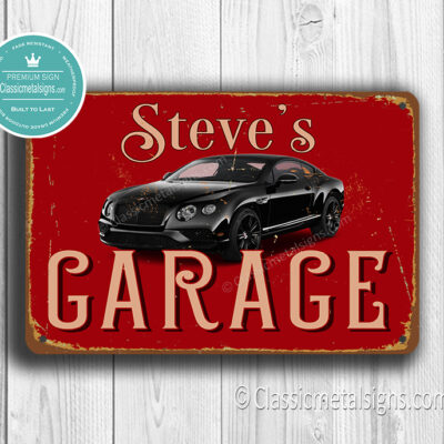 Personalized Bently Garage Sign