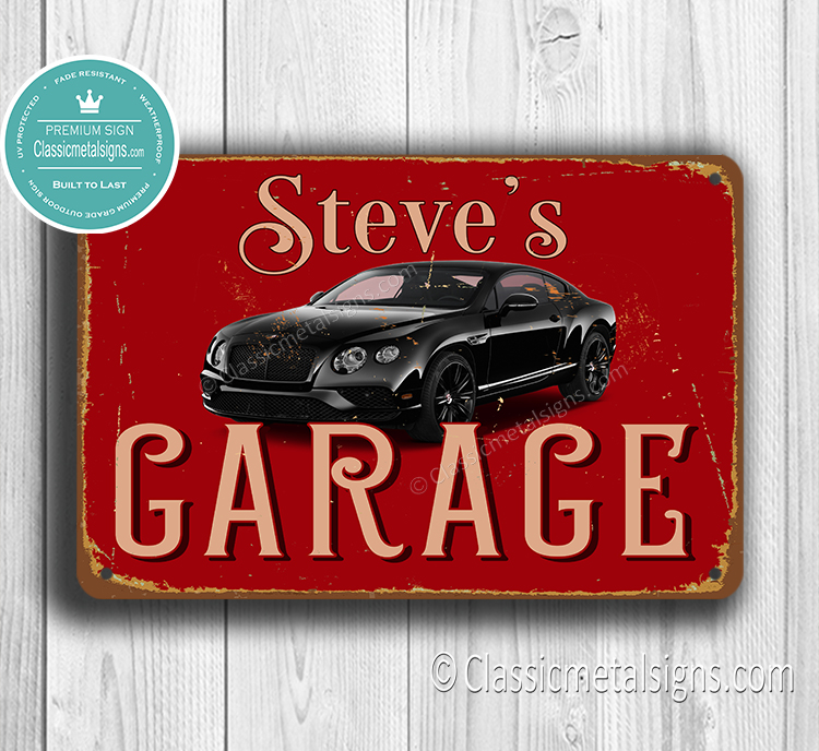 Personalized Bently Garage Sign