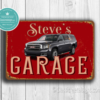 Personalized GMC Garage Sign