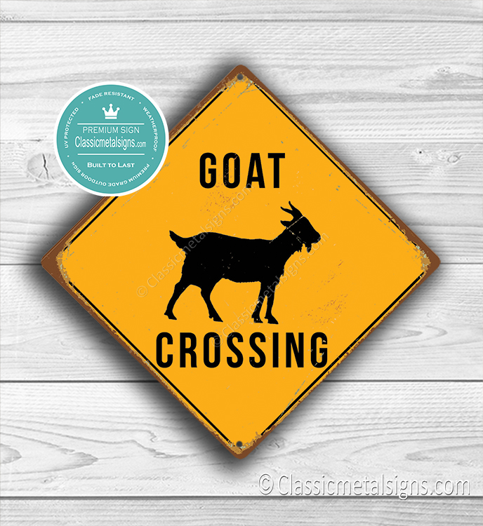 Goat Crossing Sign