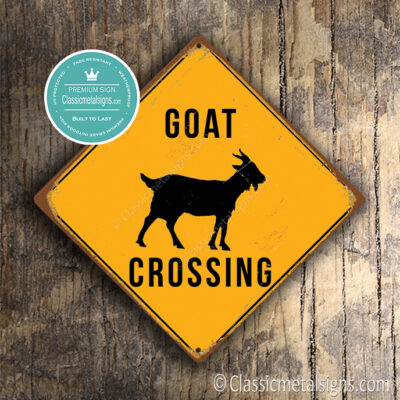 Goat Crossing Sign