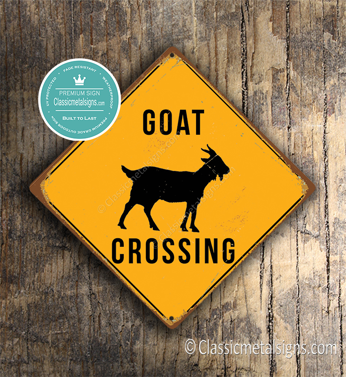 Goat Crossing Sign