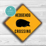 Classic Metal Signs Hedgehog Crossing Sign 2
