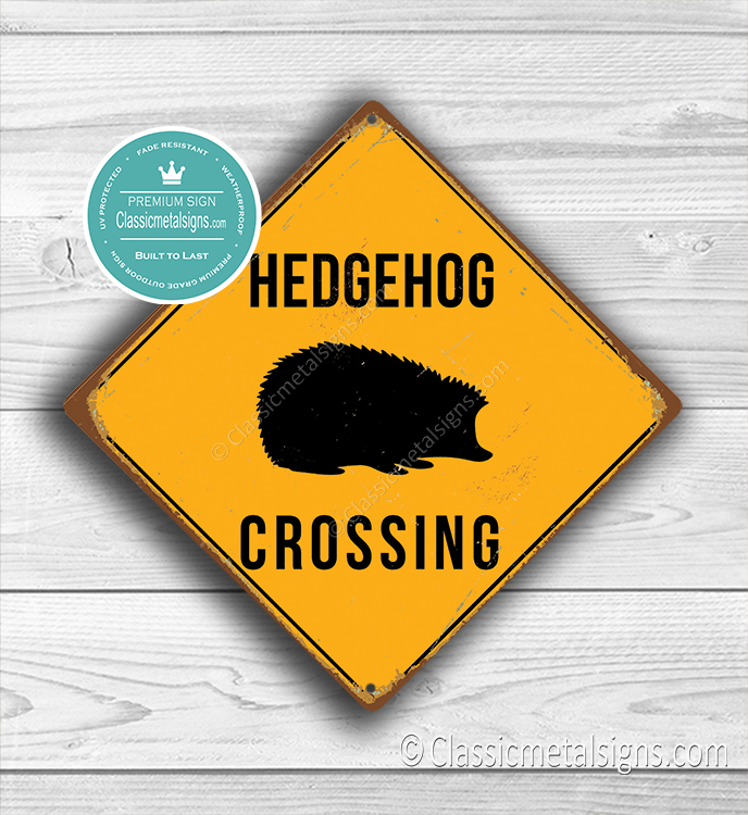 Hedgehog Crossing Sign