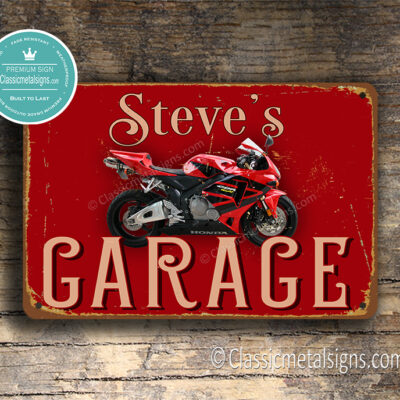 Personalized Honda Garage Sign