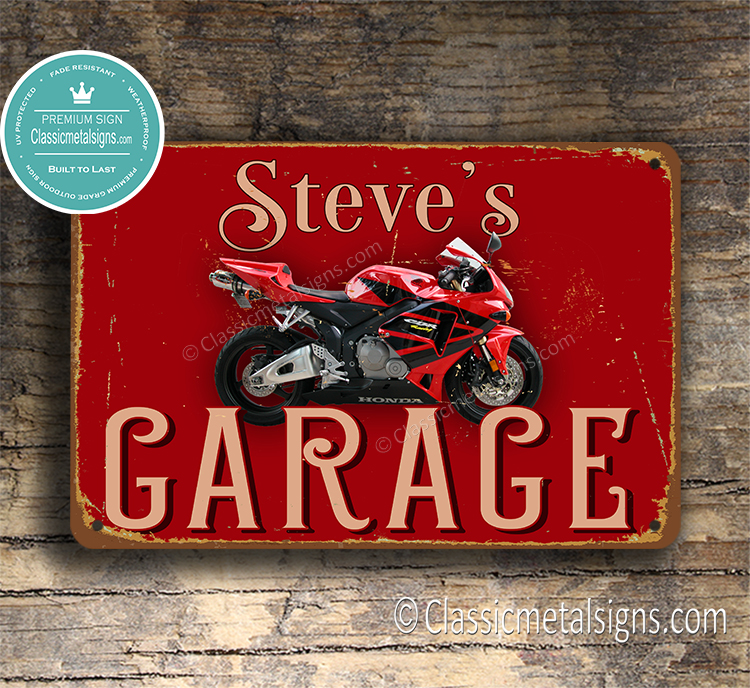 Personalized Honda Garage Sign