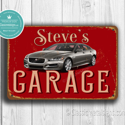 Personalized Jaguar Garage Sign