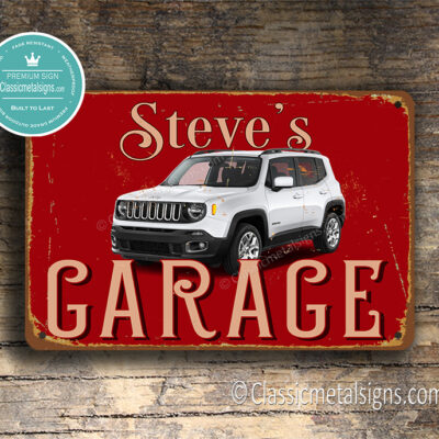 Personalized Jeep Renegade Garage Sign