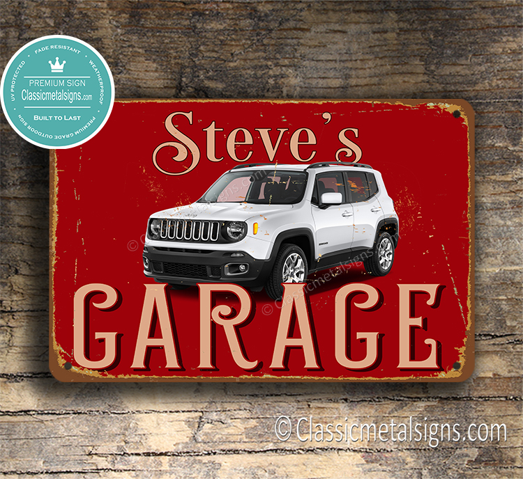 Personalized Jeep Renegade Garage Sign