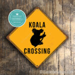Classic Metal Signs Koala Crossing Sign 2