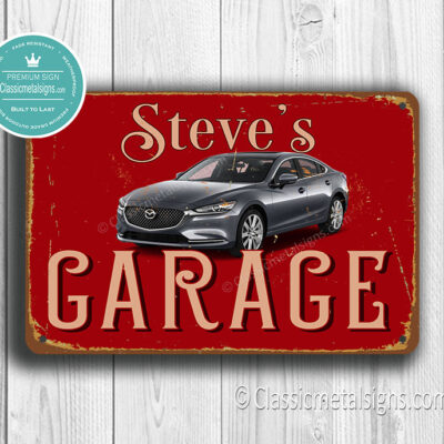 Peraonalized Mazda Garage Sign