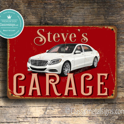 Personalized Mercedes Parking Sign