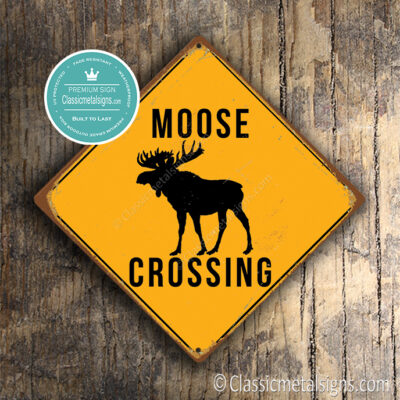 Moose Crossing Sign