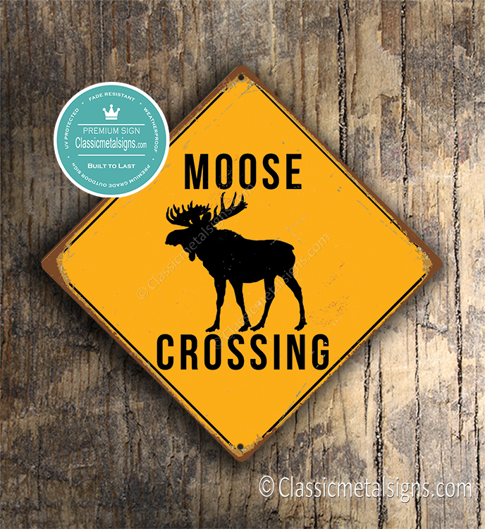 Moose Crossing Sign