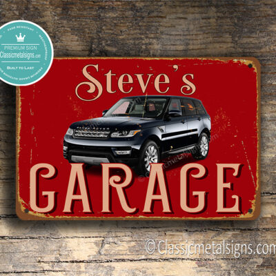 Personalized Range Rover Garage Sign